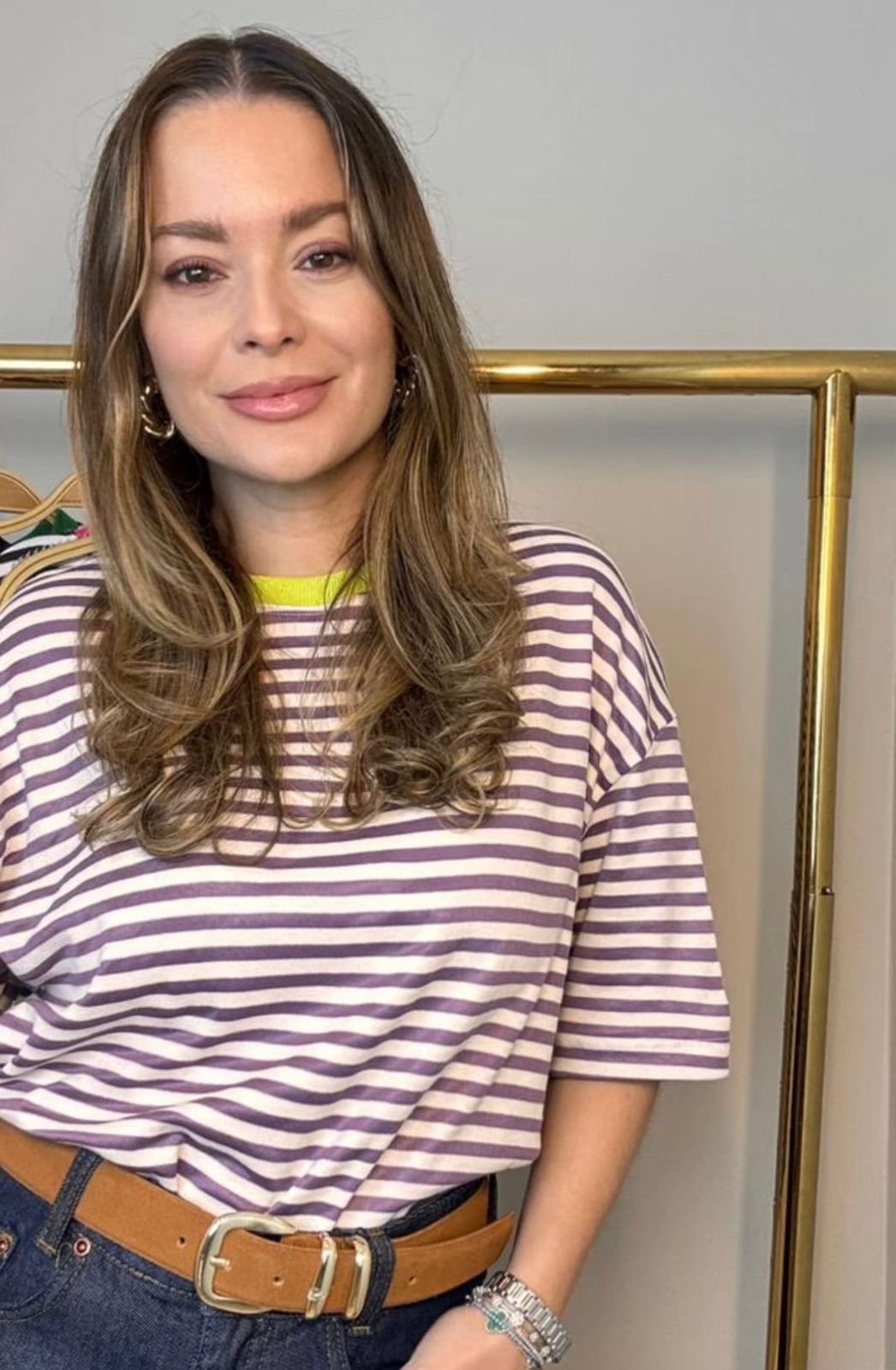 T-shirt Listrada em Algodão - Imagem 4